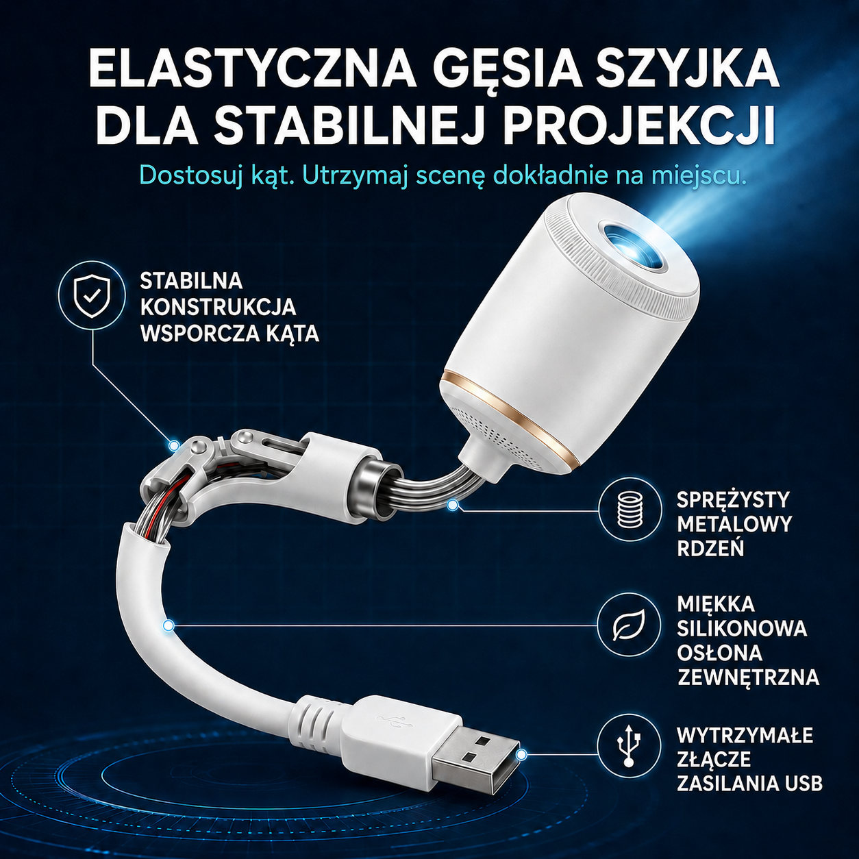 Inteligentny projektor nocny nowej generacji TIMNAMY® – dynamiczna, inteligentna projekcja holograficzna 5D w jakości HD 🐱🦝1