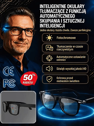 👩‍⚕️💝Inteligentne okulary z zoomem, soczewkami fotochromowymi i funkcją tłumaczenia w czasie rzeczywistym za pomocą sztucznej inteligencji💝