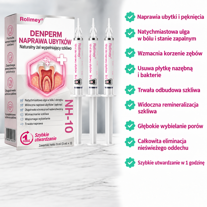 🇵🇱 Rolimey® DenPerm – Naturalny żel do odbudowy szkliwa i wypełniania ubytków