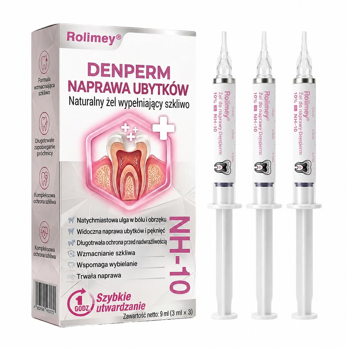 🇵🇱 Rolimey® DenPerm – Naturalny żel do odbudowy szkliwa i wypełniania ubytków