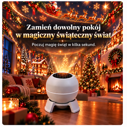 Zamień każde pomieszczenie w bajkową krainę Bożego Narodzenia – Świąteczna lampka nocna z projektorem 🎁