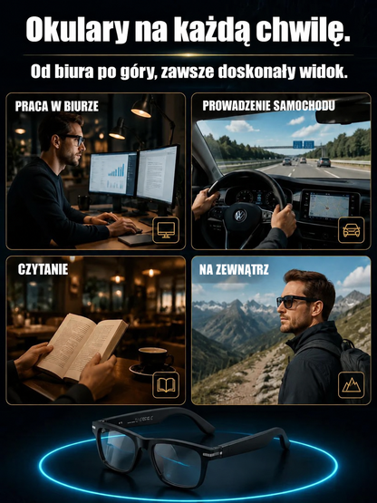 👩‍⚕️🐳Inteligentne okulary z zoomem, soczewkami fotochromowymi i funkcją tłumaczenia w czasie rzeczywistym za pomocą sztucznej inteligencji🐳
